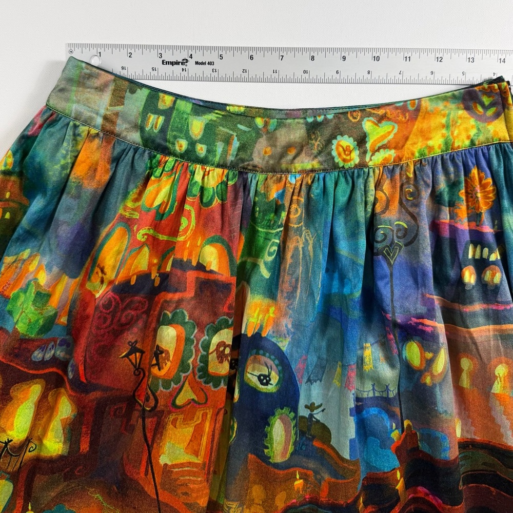 Book of Life Whimsical Art Print A-Line Skirt | Cottagecore Fairycore | Size M - Picture 7 of 10